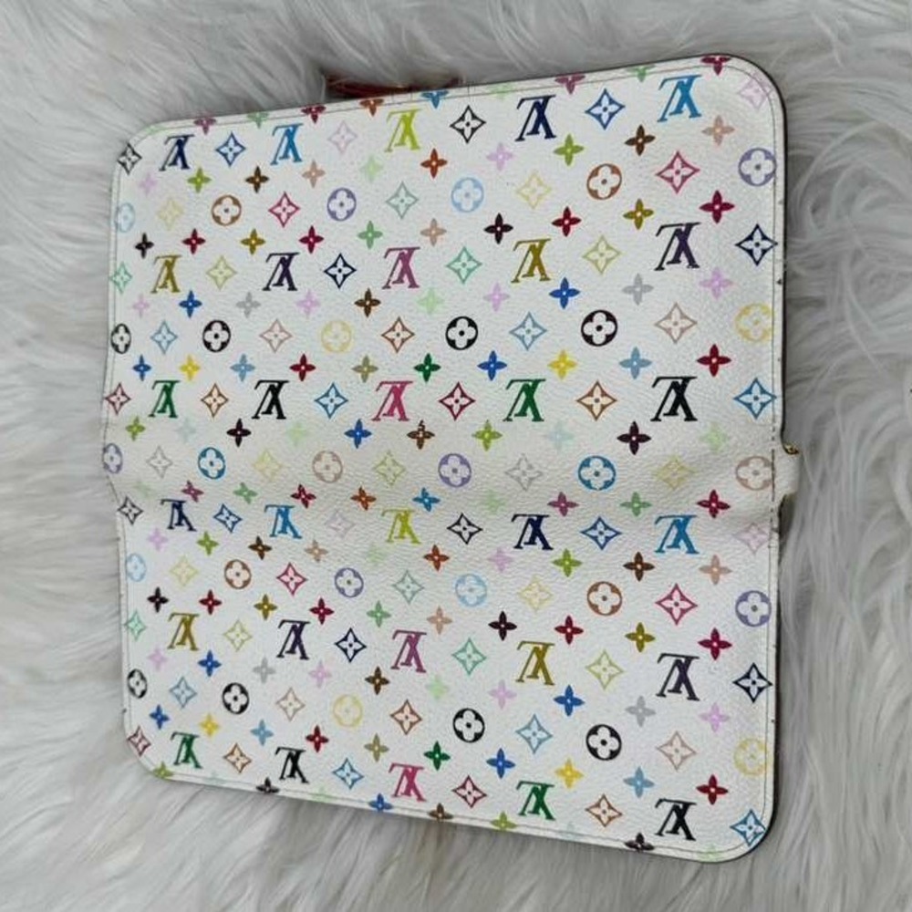 Authentic Louis Vuitton Multicolor Murakami Long Wallet White Zippy Wallet - Picture 6 of 14